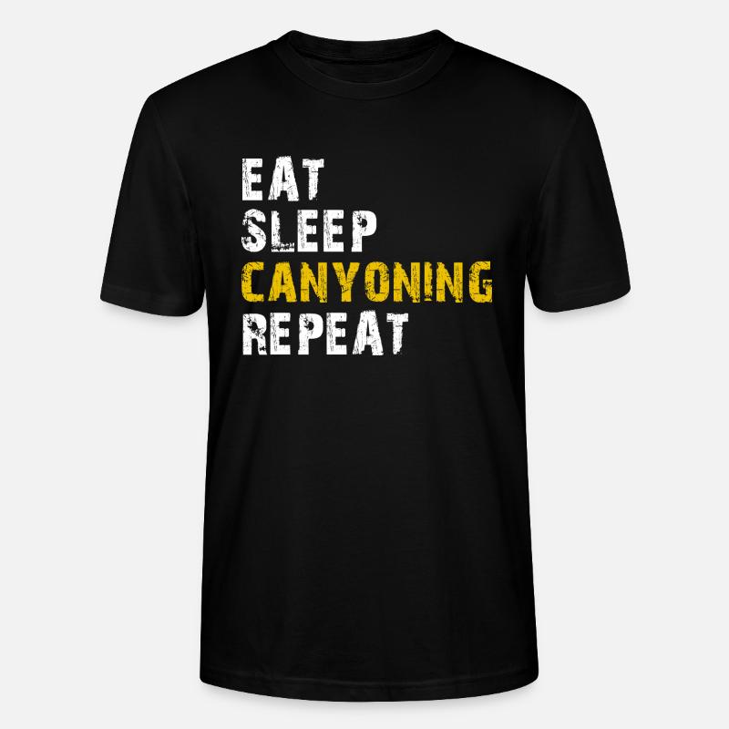 Schlaf Canyoning essen - Stanley/Stella Unisex Bio-T-Shirt CRAFTER - Schwarz