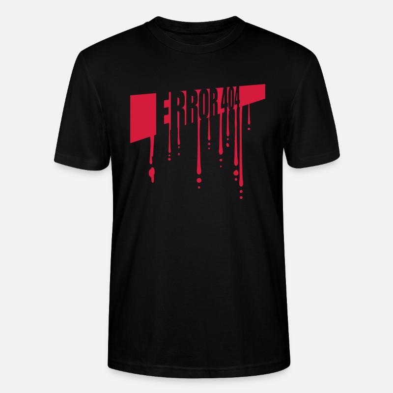 Blut Tropfen Error 404 - Stanley/Stella Unisex Bio-T-Shirt CRAFTER - Schwarz