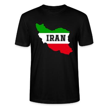 Iran - Ekologisk T-shirt CRAFTER unisex från Stanley/Stella - svart - Fram - Alina (178cm) & Michal (187cm)