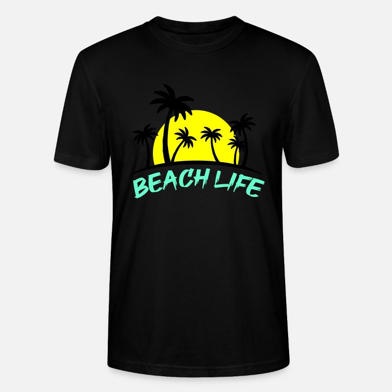 La vie à la plage - T-shirt bio CRAFTER Stanley Stella Unisexe - noir