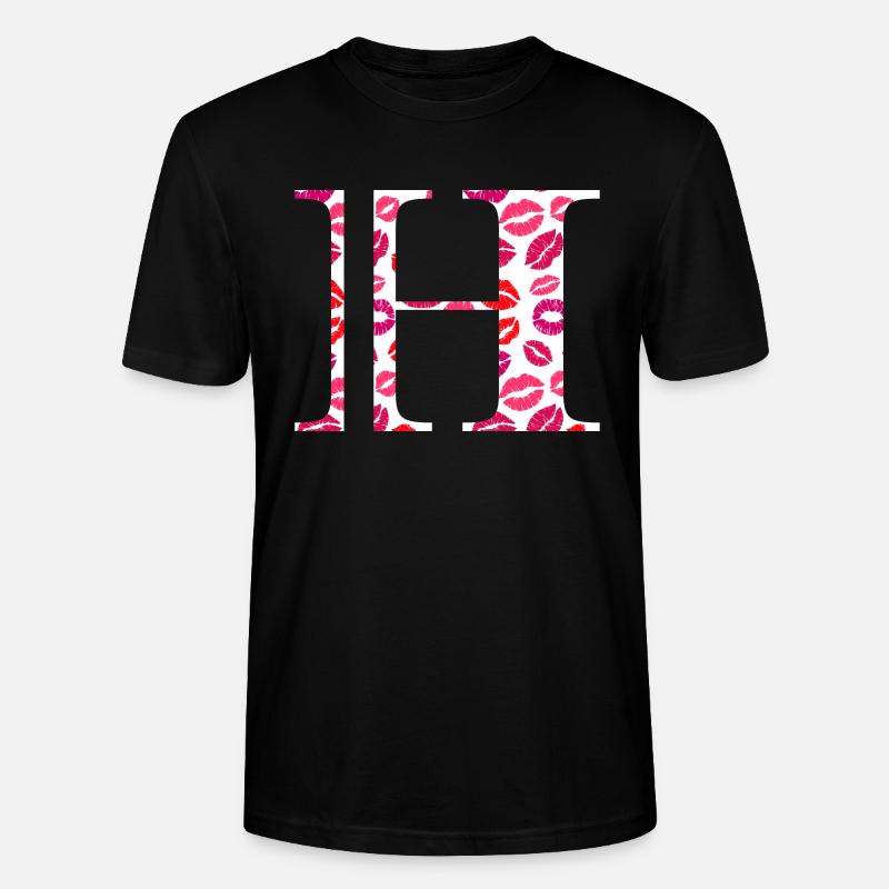 Buchstabe h Küsse - Stanley/Stella Unisex Bio-T-Shirt CRAFTER - Schwarz