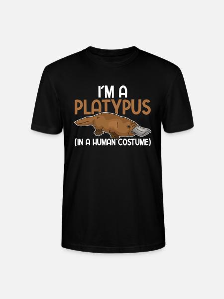 Platypus Cute Platypus - Stanley/Stella CRAFTER Unisex Organic T-Shirt - black