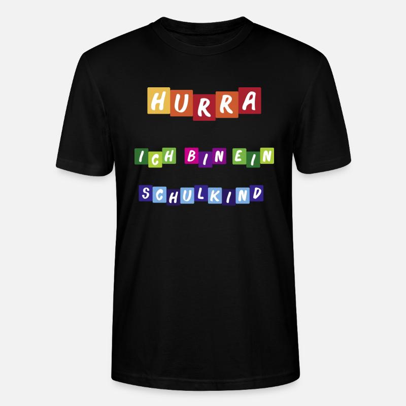 Hurra ich bin ein Schulkind - Stanley/Stella Unisex Bio-T-Shirt CRAFTER - Schwarz