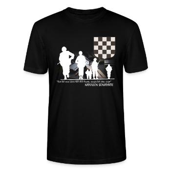 HRVATSKA VOJSKA - Stanley/Stella Unisex Bio-T-Shirt CRAFTER - Schwarz - Vorne - Alina (178cm) & Michal (187cm)