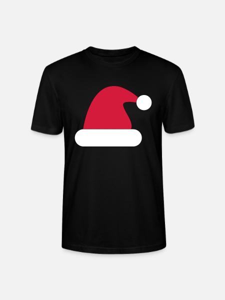 Santa hat, Santa Claus hat - Stanley/Stella CRAFTER Unisex Organic T-Shirt - black