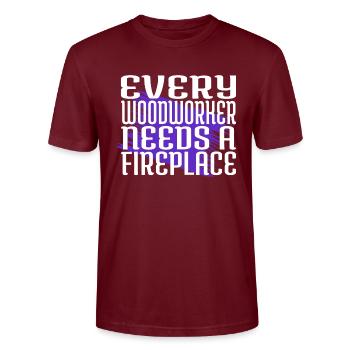 Love Carpenter Fille T-shirts - T-shirt bio CRAFTER Stanley Stella Unisexe - bordeaux - Devant - Alina (178cm) & Michal (187cm)