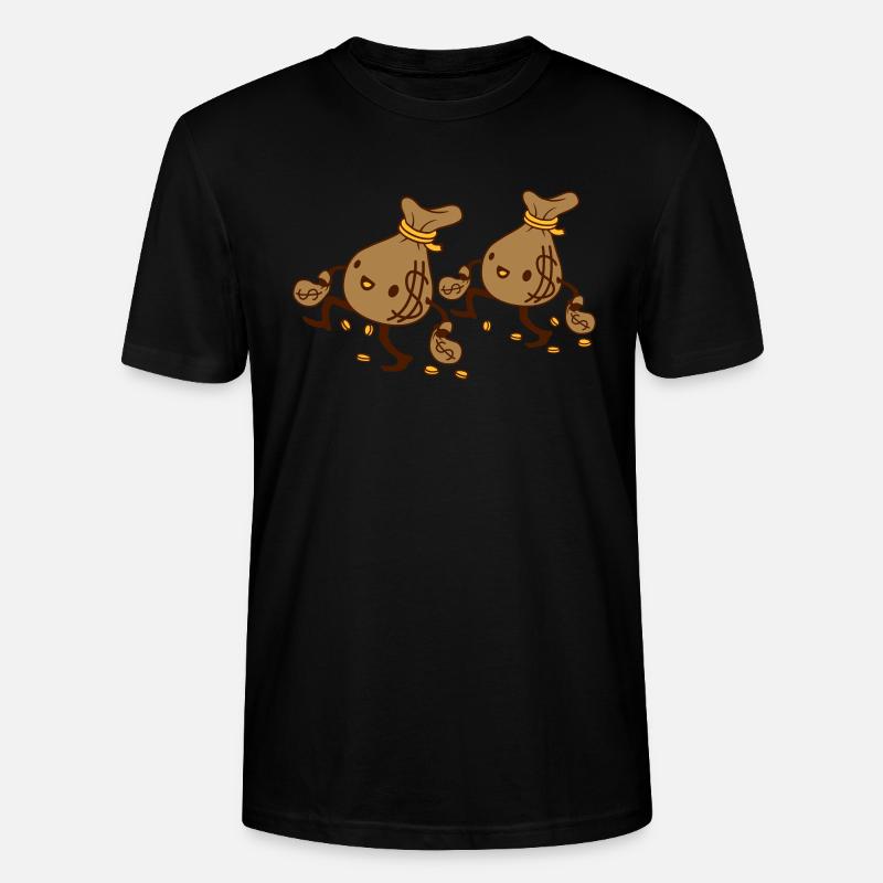 2 gehende Geldsäcke Freunde - Stanley/Stella Unisex Bio-T-Shirt CRAFTER - Schwarz