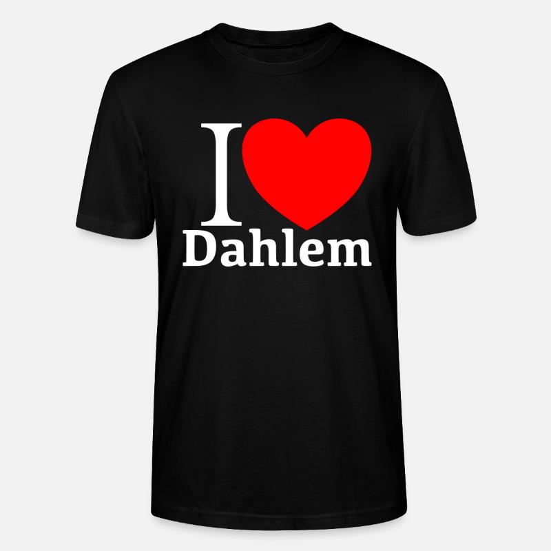 I LOVE Dahlem (Berlin) - Stanley/Stella Unisex Bio-T-Shirt CRAFTER - Schwarz