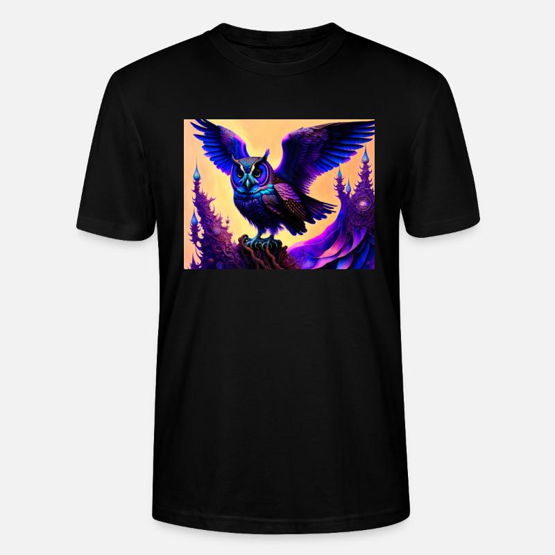 Eule - Stanley/Stella Unisex Bio-T-Shirt CRAFTER - Schwarz