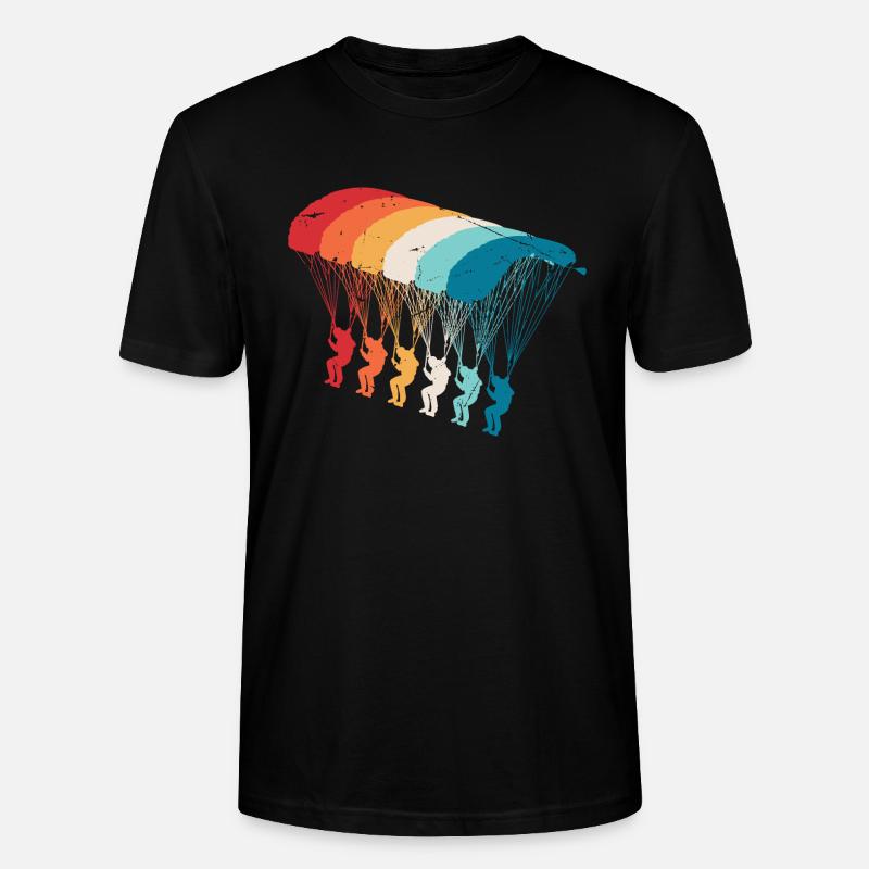 Skydive Evolution: Fallschirmspringer Design - Stanley/Stella Unisex Bio-T-Shirt CRAFTER - Schwarz