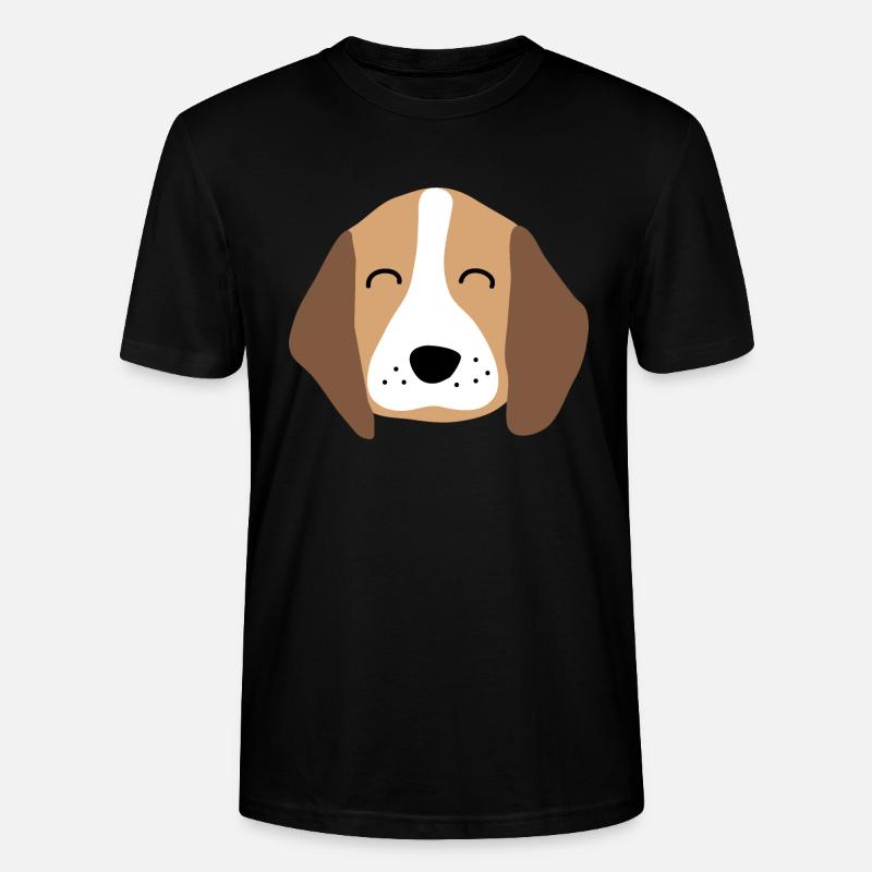 Mignon visage de chiot 2 - T-shirt bio CRAFTER Stanley Stella Unisexe - noir