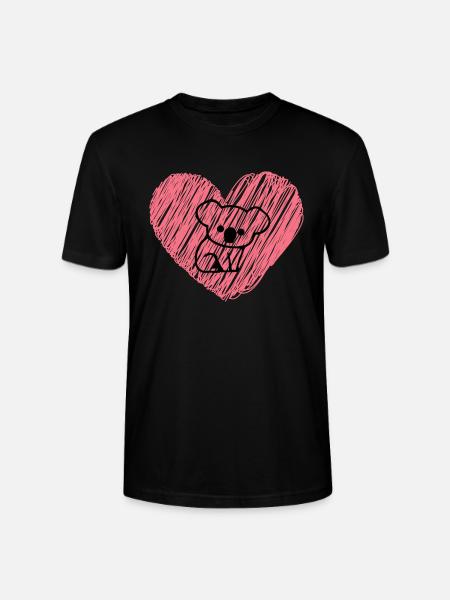 Liebe Koala - Stanley/Stella Unisex Bio-T-Shirt CRAFTER - Schwarz