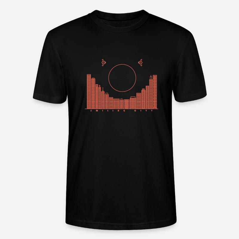 SmilingCity - rote Version - Stanley/Stella Unisex Bio-T-Shirt CRAFTER - Schwarz