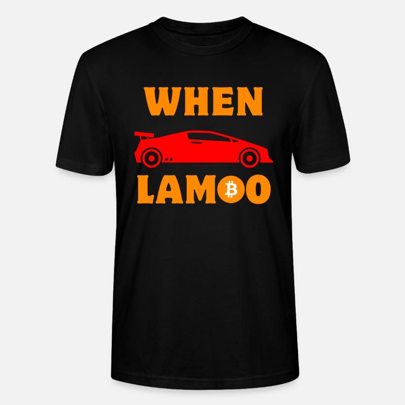 Krypto When Lambo BTC Bitcoin - Stanley/Stella Unisex Bio-T-Shirt CRAFTER - Schwarz