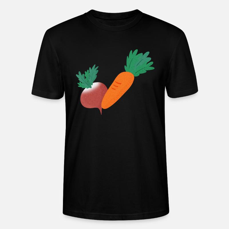 Radieschen & Karotte - Stanley/Stella Unisex Bio-T-Shirt CRAFTER - Schwarz