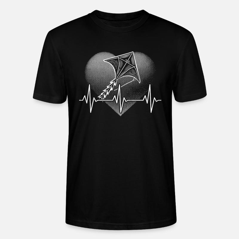 Kitesurfer Herzschlag - Stanley/Stella Unisex Bio-T-Shirt CRAFTER - Schwarz