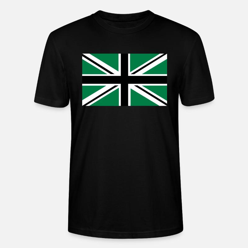Union Jack | noir-blanc-vert | bannière | drapeau - T-shirt bio CRAFTER Stanley Stella Unisexe - noir