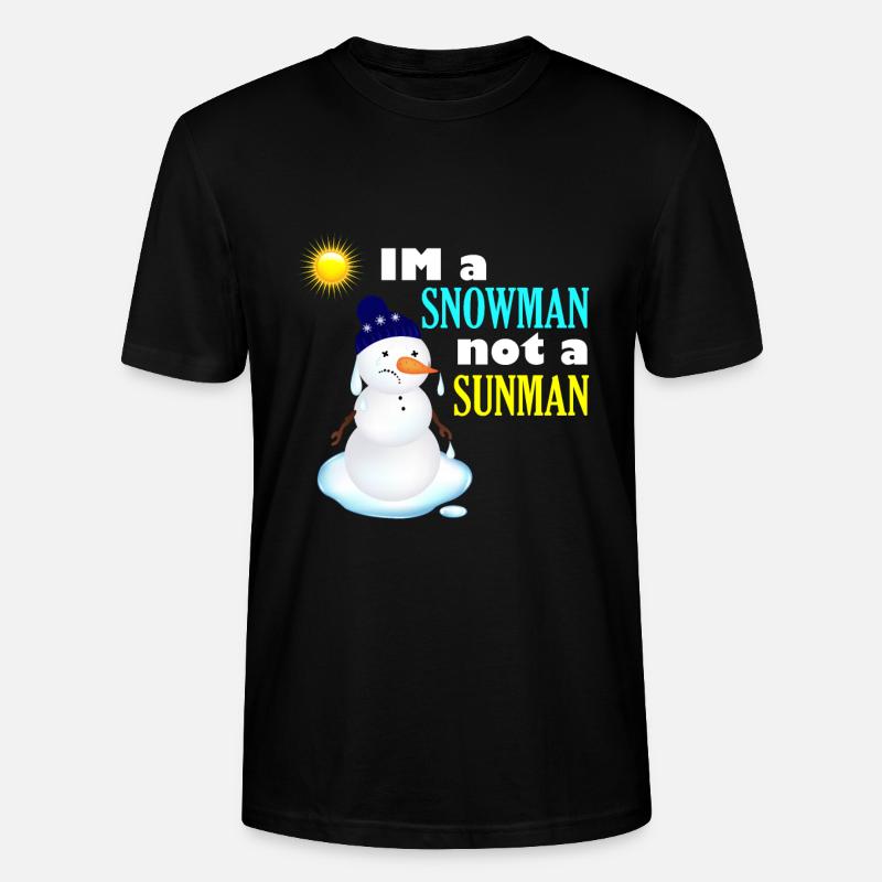 Schneemann in der Sonne - Stanley/Stella Unisex Bio-T-Shirt CRAFTER - Schwarz