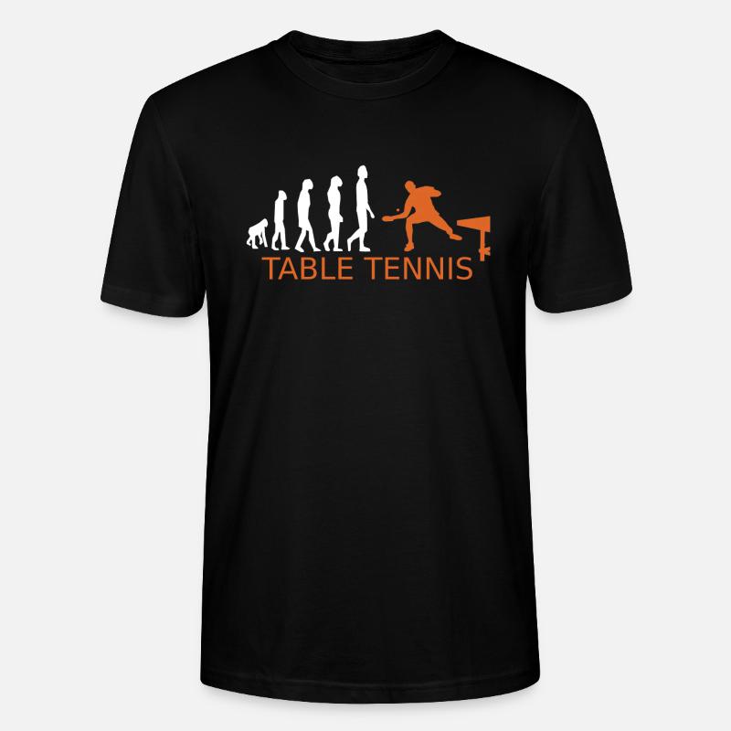 Evolution de tennis de table - T-shirt bio CRAFTER Stanley Stella Unisexe - noir