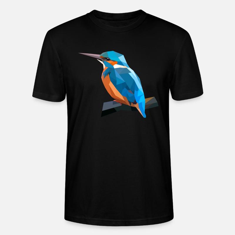 Polyart Eisvogel - Stanley/Stella Unisex Bio-T-Shirt CRAFTER - Schwarz