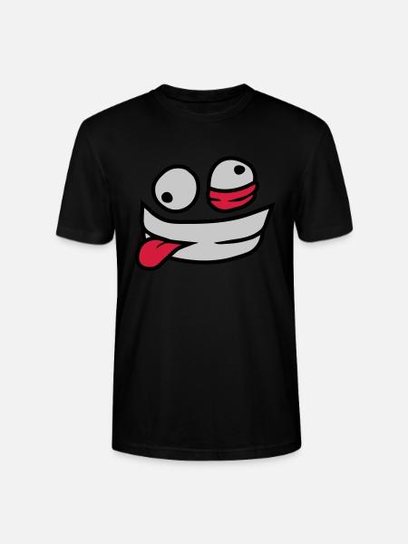 Crazy face insane - Stanley/Stella CRAFTER Unisex Organic T-Shirt - black