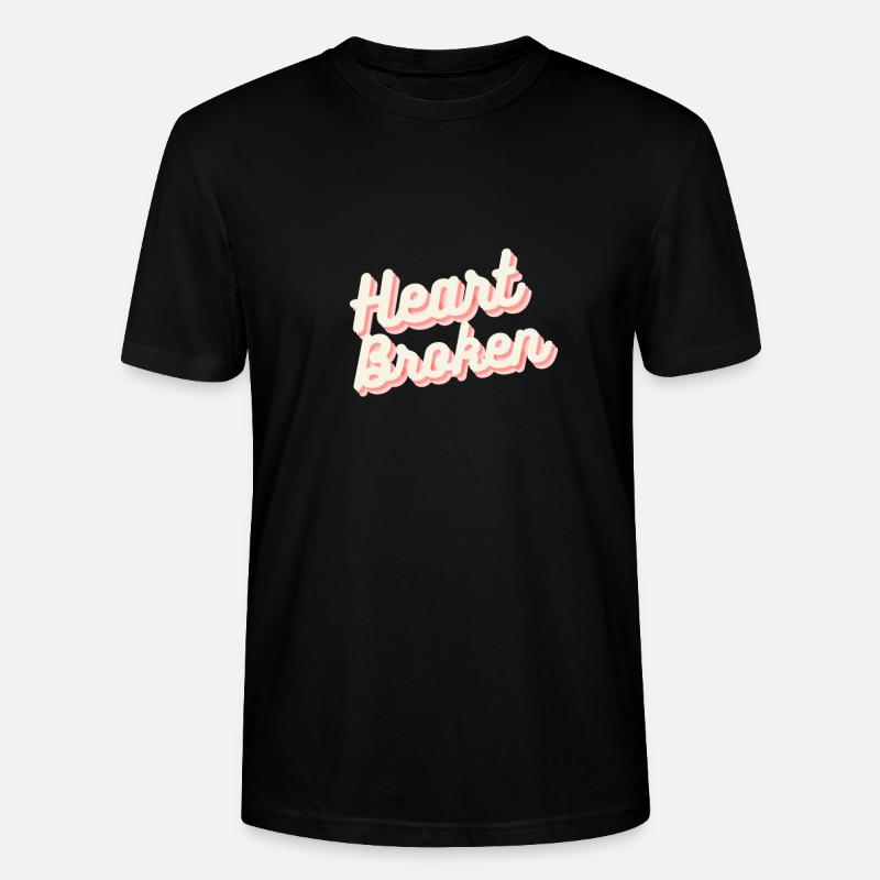 Heart Broken - Stanley/Stella Unisex Bio-T-Shirt CRAFTER - Schwarz