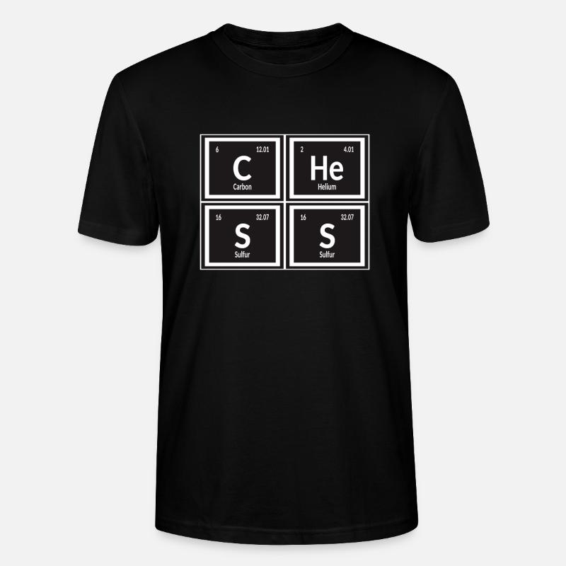 | d’échecs Tableau périodique des éléments - T-shirt bio CRAFTER Stanley Stella Unisexe - noir