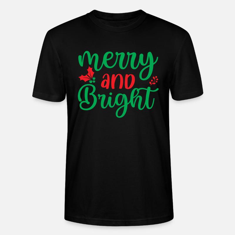 fröhlich und hell - Weihnachtsfeier - Stanley/Stella Unisex Bio-T-Shirt CRAFTER - Schwarz