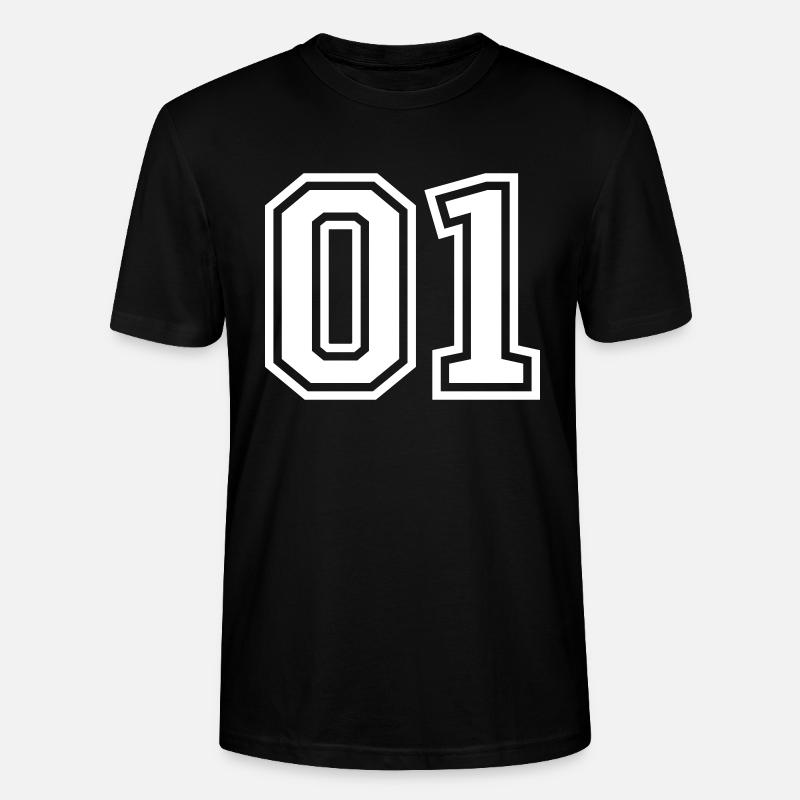 01 eins nummer - Stanley/Stella Unisex Bio-T-Shirt CRAFTER - Schwarz