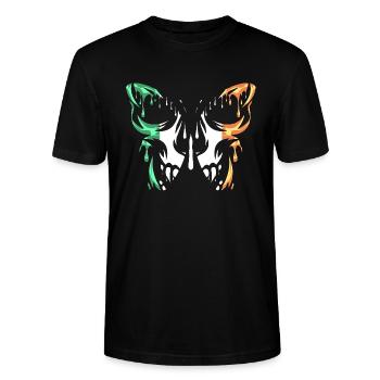 Drapeau de l’Irlande, Pays, États officiels, Continent - T-shirt bio CRAFTER Stanley Stella Unisexe - noir - Devant - Alina (178cm) & Michal (187cm)