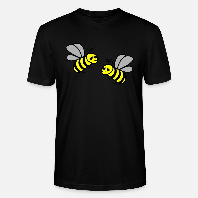 biene cool 2 - Stanley/Stella Unisex Bio-T-Shirt CRAFTER - Schwarz