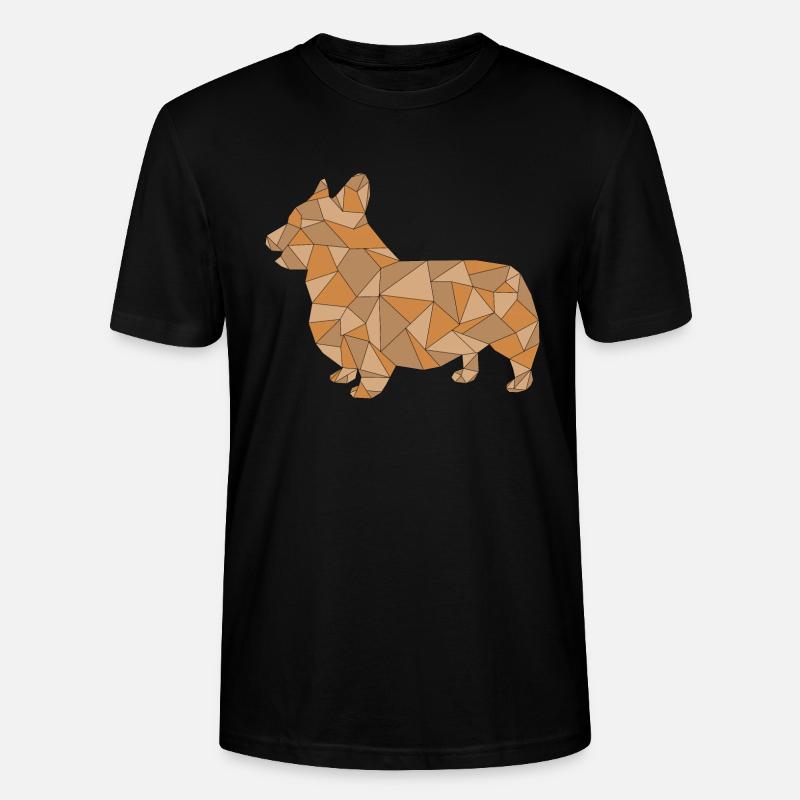 CORGI geometrisch - Stanley/Stella Unisex Bio-T-Shirt CRAFTER - Schwarz