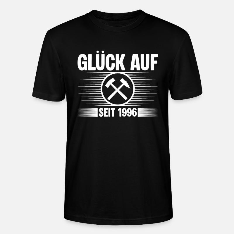Glueck auf seit 1996 - Stanley/Stella Unisex Bio-T-Shirt CRAFTER - Schwarz
