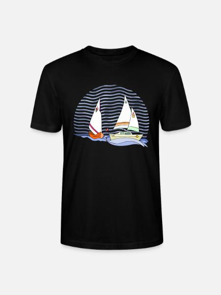 Segelboot - Stanley/Stella Unisex Bio-T-Shirt CRAFTER - Schwarz