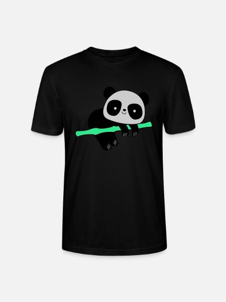 Panda - T-shirt bio CRAFTER Stanley Stella Unisexe - noir