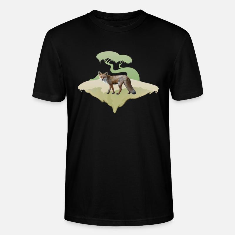 Fuchs , Rotfuchs Motiv - Stanley/Stella Unisex Bio-T-Shirt CRAFTER - Schwarz