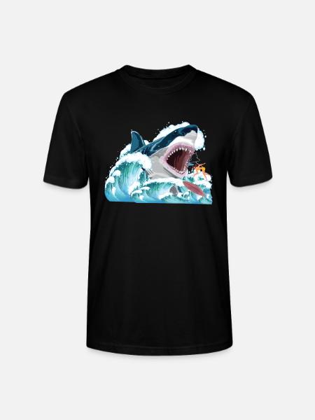 Megalodon attacks! - Stanley/Stella CRAFTER Unisex Organic T-Shirt - black