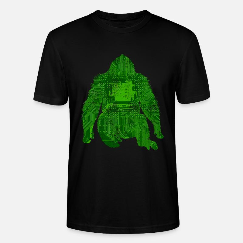 Zukunft Bionik Gorilla - Stanley/Stella Unisex Bio-T-Shirt CRAFTER - Schwarz