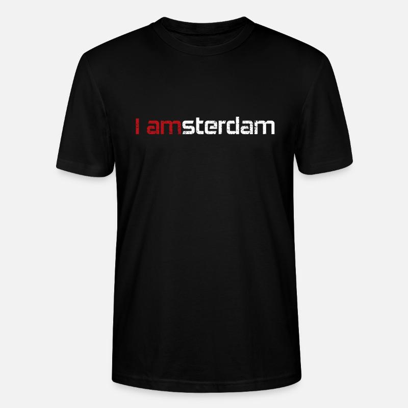 Ich bin AMSTERDAM - Stanley/Stella Unisex Bio-T-Shirt CRAFTER - Schwarz
