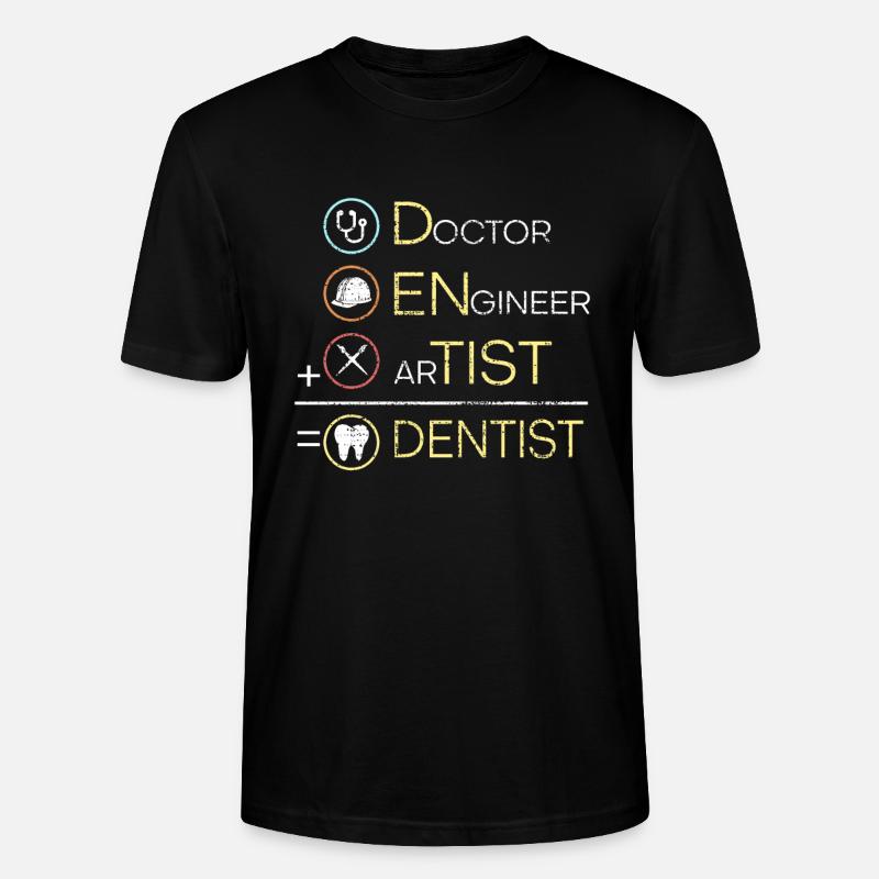 Dentiste chemise drôle - T-shirt bio CRAFTER Stanley Stella Unisexe - noir