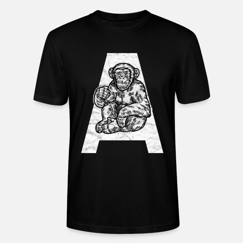 Affe Primat Schimpanse - Stanley/Stella Unisex Bio-T-Shirt CRAFTER - Schwarz