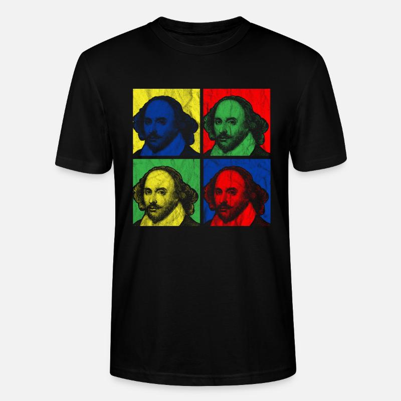 POP ART SHAKESPEARE - T-shirt bio CRAFTER Stanley Stella Unisexe - noir