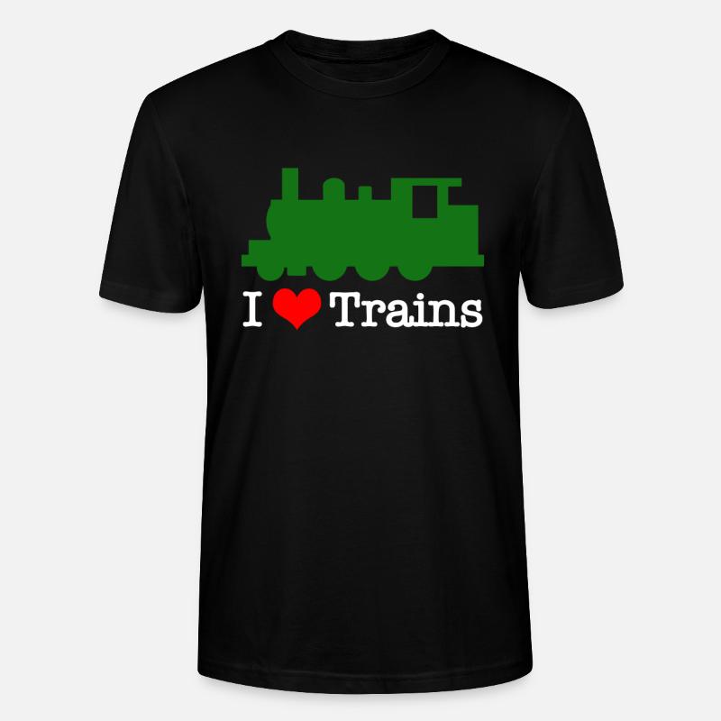 Train l'amour - T-shirt bio CRAFTER Stanley Stella Unisexe - noir