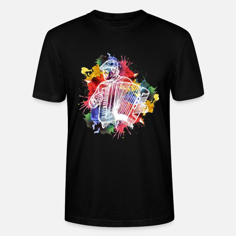 accordéon - T-shirt bio CRAFTER Stanley Stella Unisexe - noir