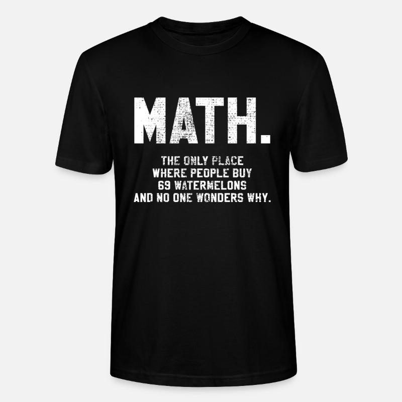 Math text task - Stanley/Stella CRAFTER Unisex Organic T-Shirt - black