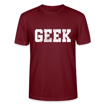 Geek - T-shirt bio CRAFTER Stanley Stella Unisexe - bordeaux - Devant - Alina (178cm) & Michal (187cm)