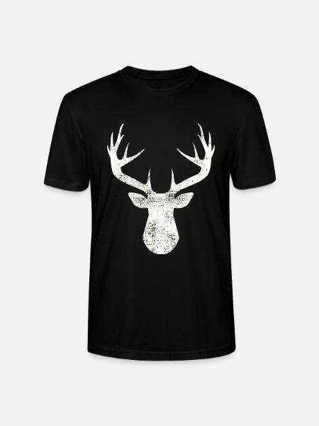 Hirschgeweih - Stanley/Stella Unisex Bio-T-Shirt CRAFTER - Schwarz