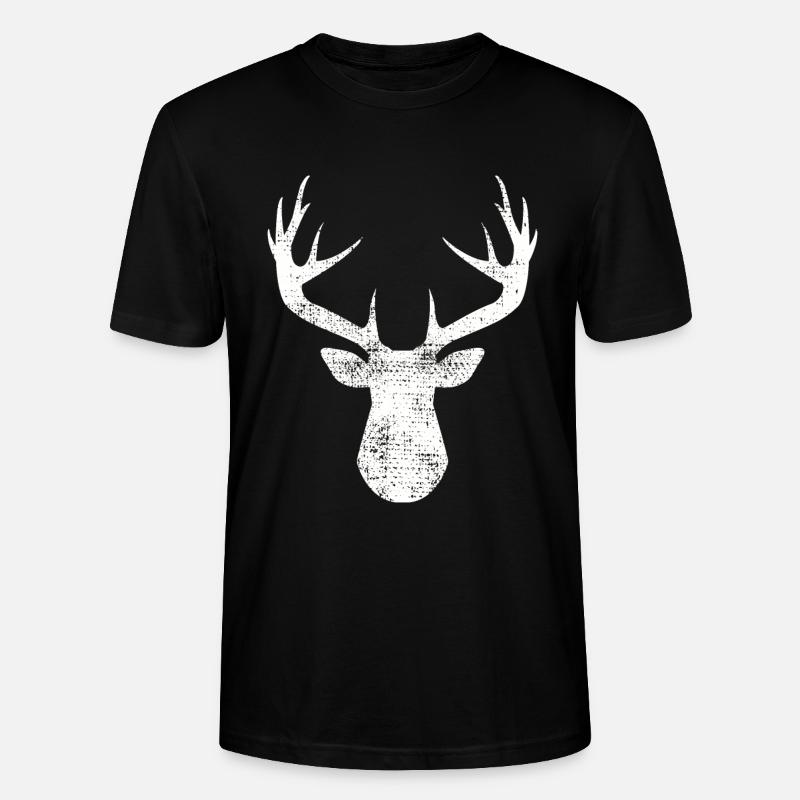 Hirschgeweih - Stanley/Stella Unisex Bio-T-Shirt CRAFTER - Schwarz