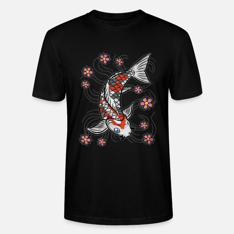 Koi Fisch Karpfen Teich - Stanley/Stella Unisex Bio-T-Shirt CRAFTER - Schwarz