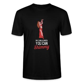 Bauchtanz Shimmy - Stanley/Stella Unisex Bio-T-Shirt CRAFTER - Schwarz - Vorne - Alina (178cm) & Michal (187cm)